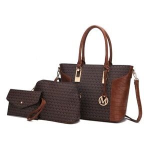Shonda Women's Tote Bag, Cosmetic Pouch, & Wristlet 3-Piece Set by Mia K.
